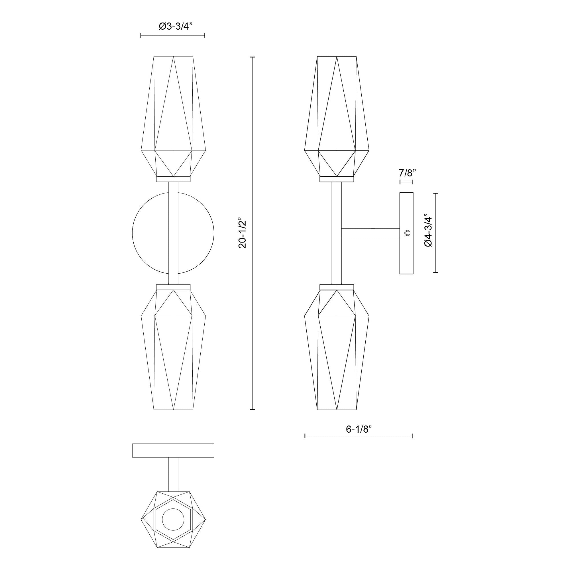 Krysta 2-Light 20" Wall Vanity