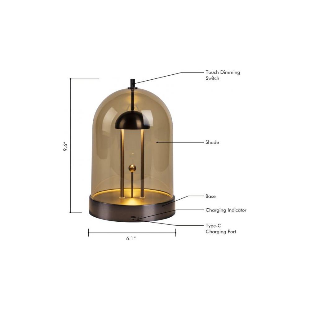 Amber 1-Light Table Lamp