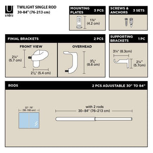 Twilight Expandable Blackout Curtain Rod