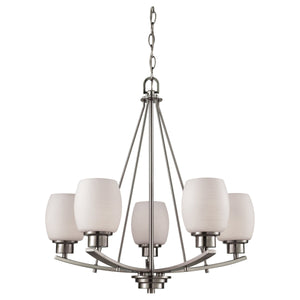 Casual Mission 22" Wide 5-Light Chandelier