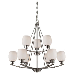 Casual Mission 29" Wide 9-Light Chandelier