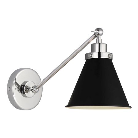 Visual Comfort Studio Wellfleet Wall Sconce in Midnight Black And Burnished  Brass by Chapman & Myers 