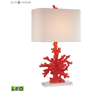 Red Coral 28" High 1-Light Table Lamp