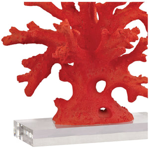 Red Coral 28" High 1-Light Table Lamp