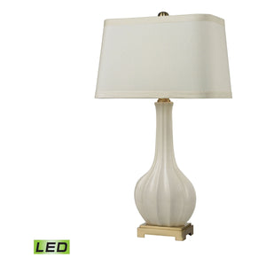 Fluted Ceramic 34" High 1-Light Table Lamp