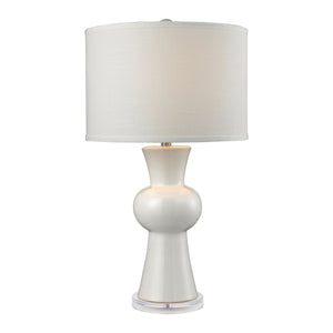 White Ceramic 28" High 1-Light Table Lamp