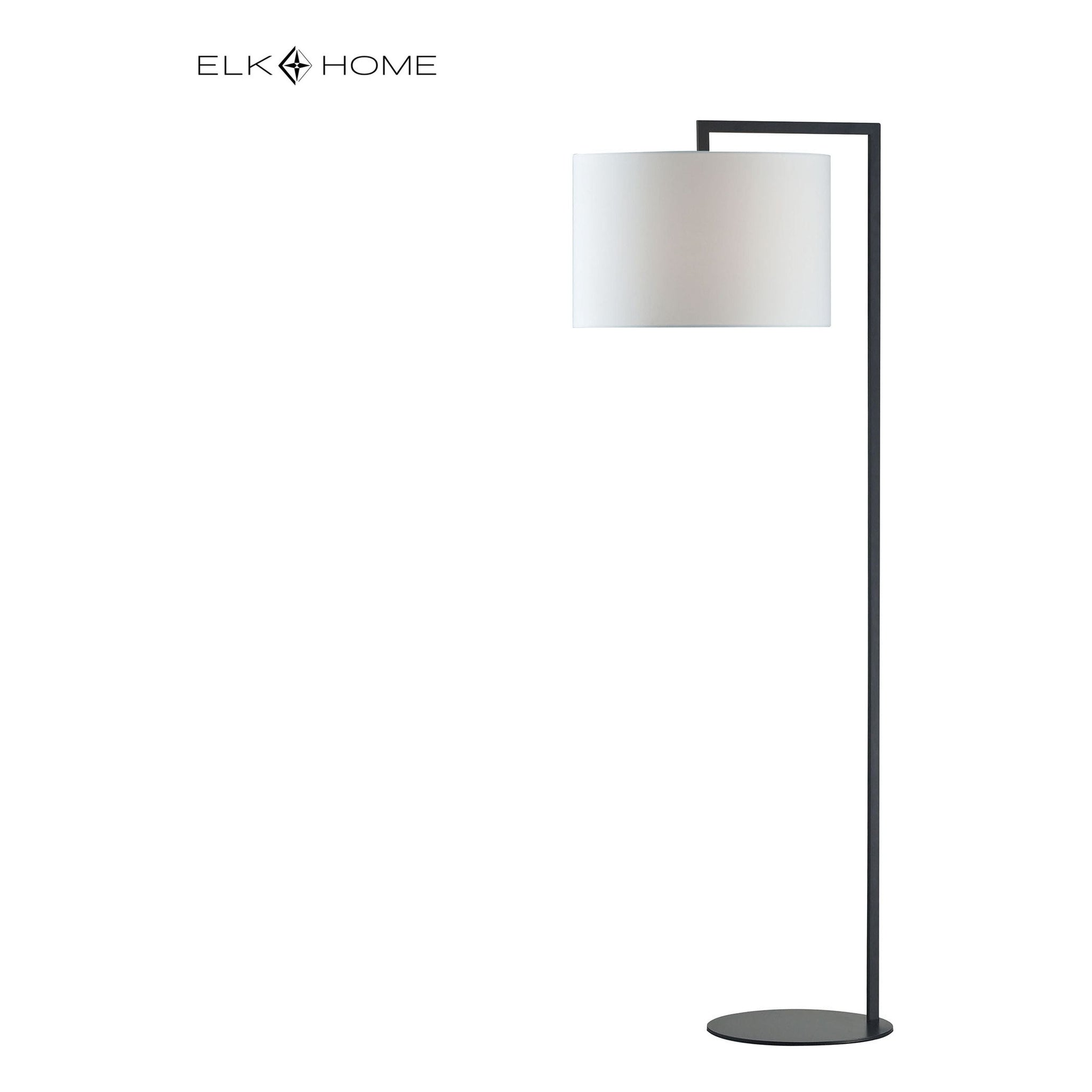 Black Stem 59" High 1-Light Floor Lamp