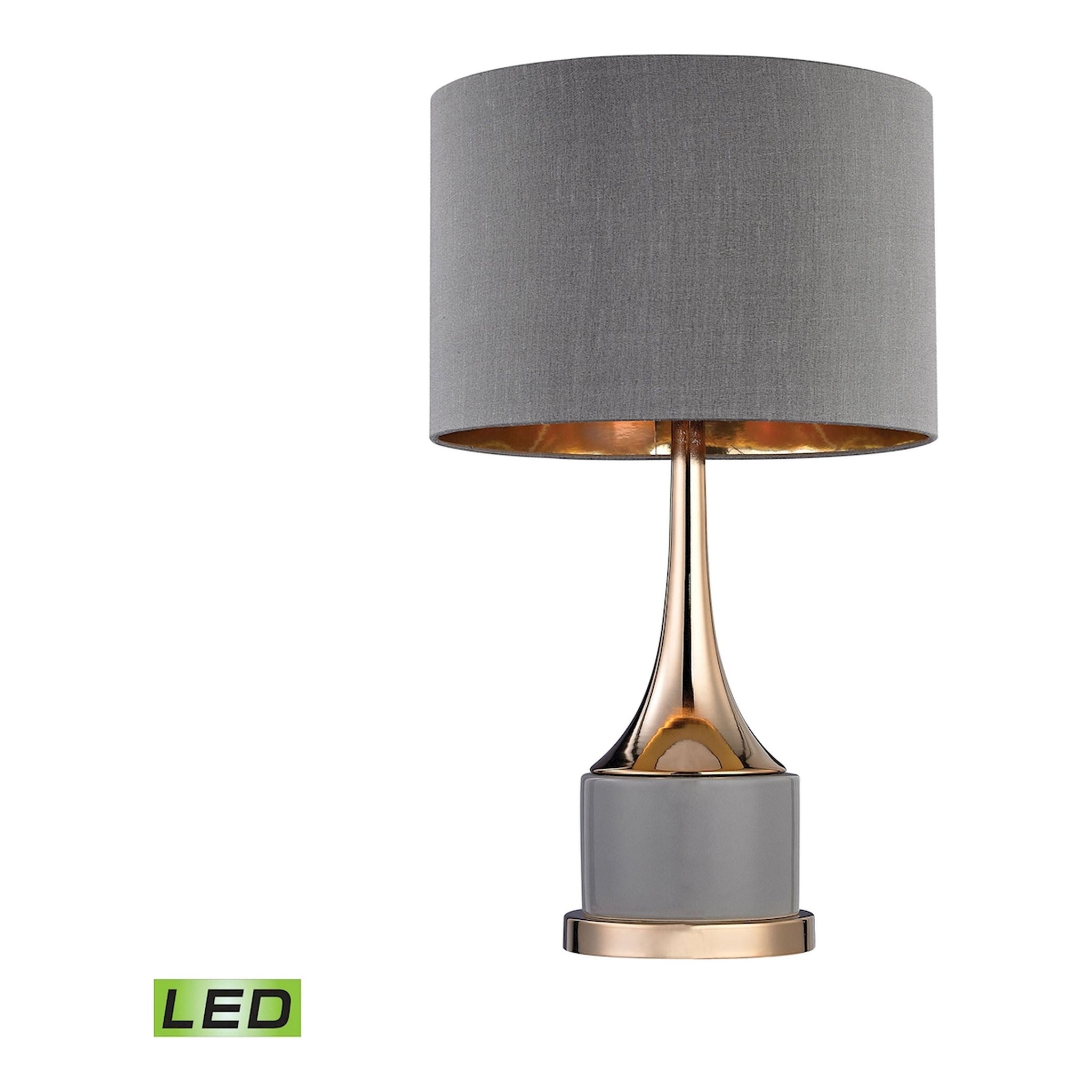 Gold Cone Neck 18.5" High 1-Light Table Lamp