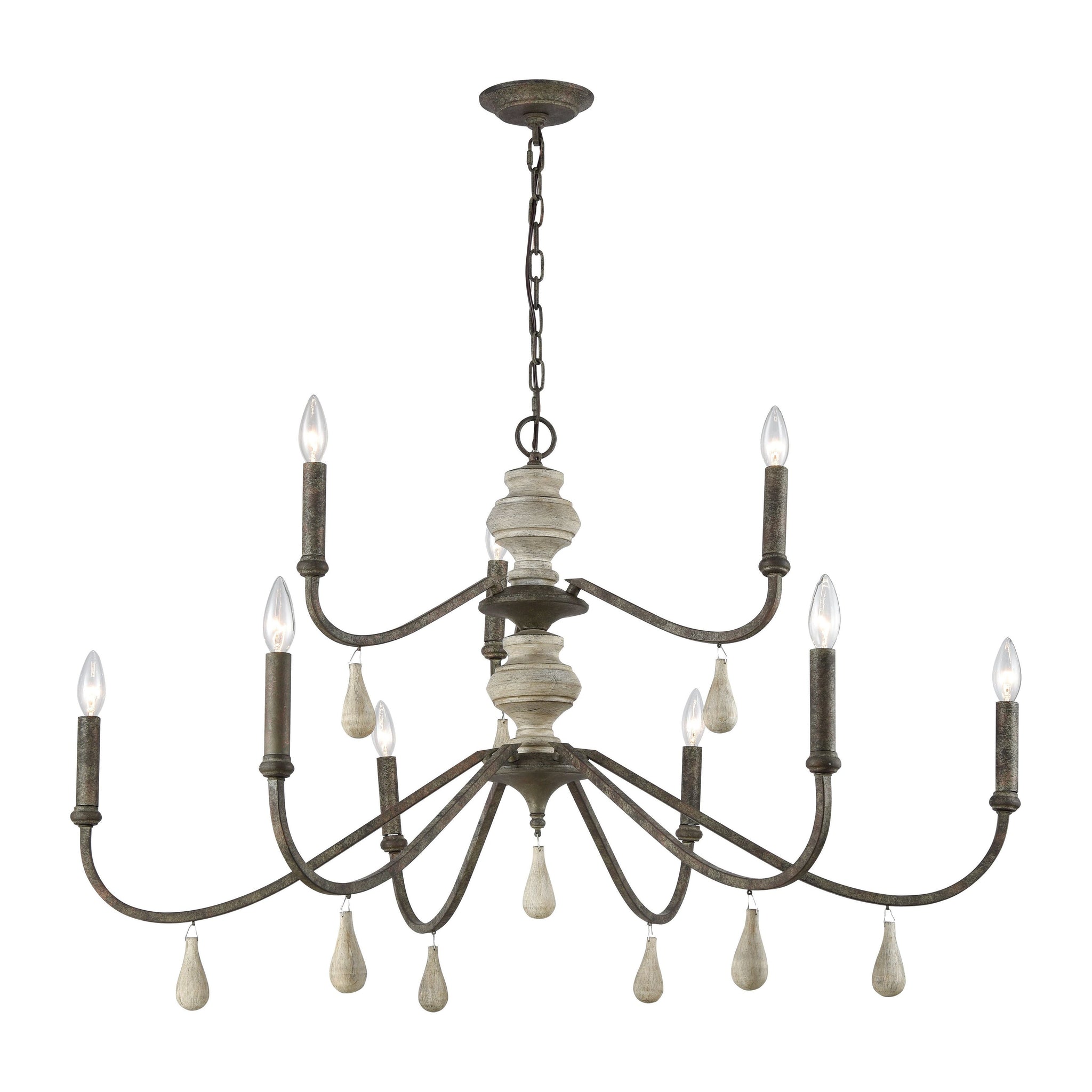 French Connection 42" Wide 9-Light Chandelier