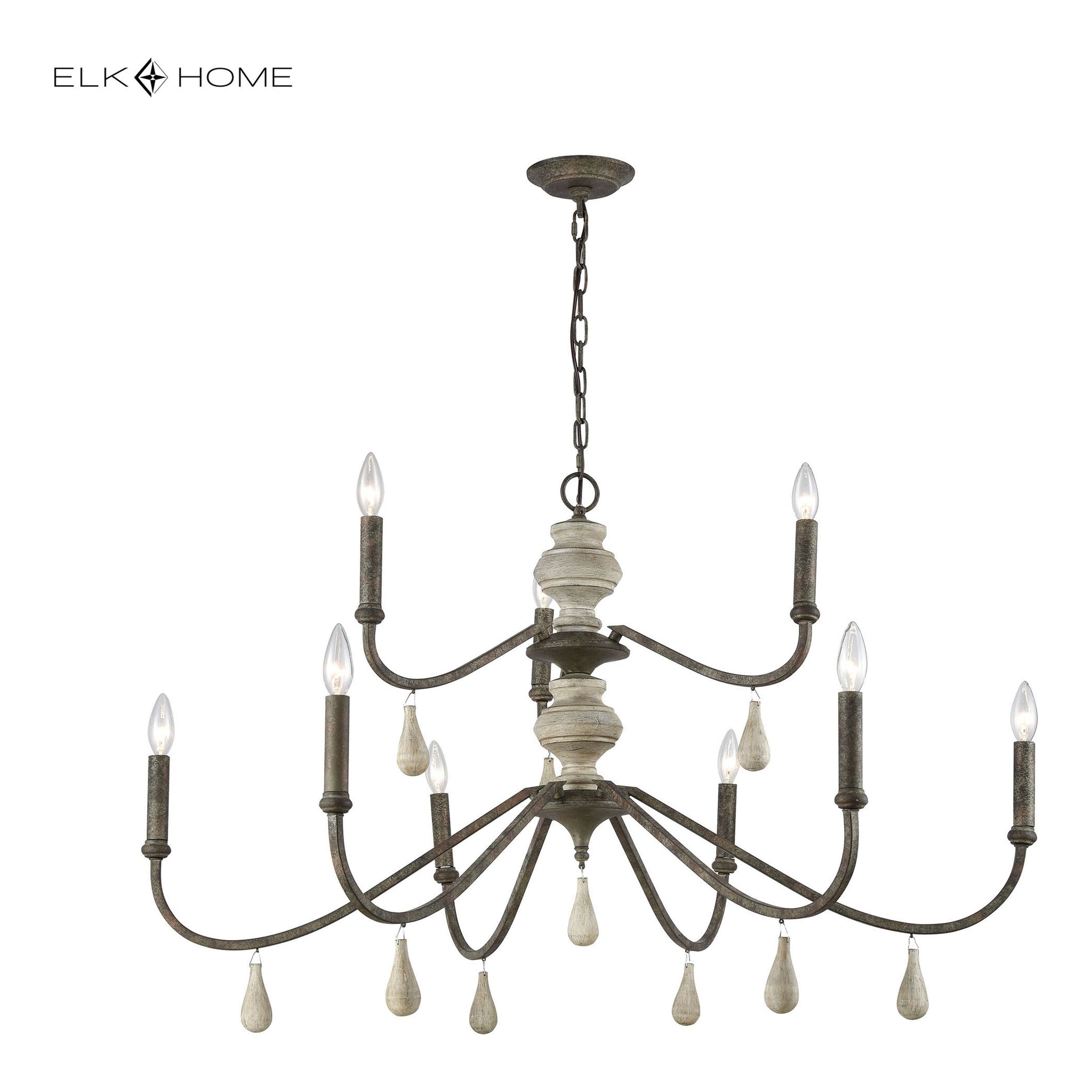 French Connection 42" Wide 9-Light Chandelier