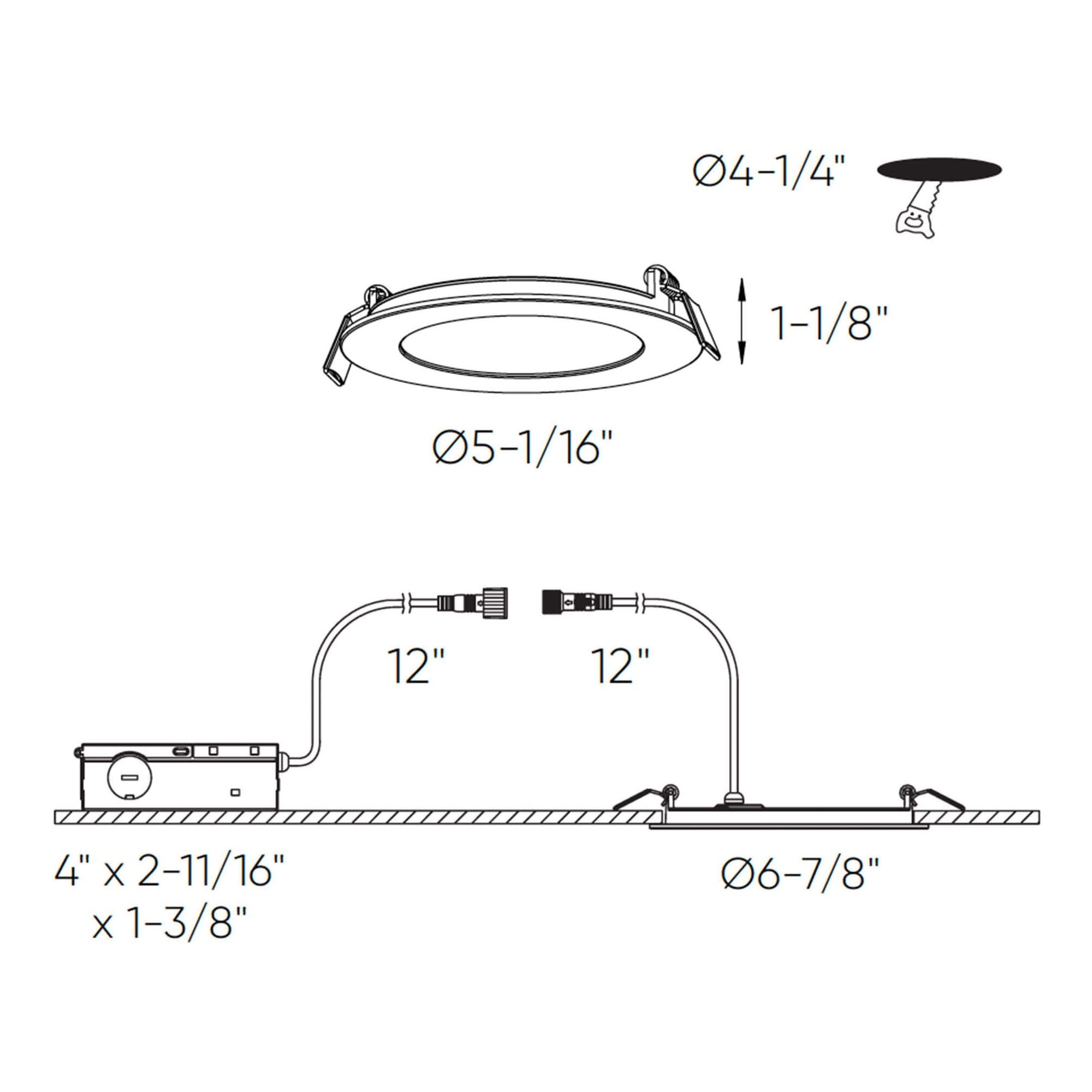 Excel 4" CCT Slim Round Recessed (Fire Rated)