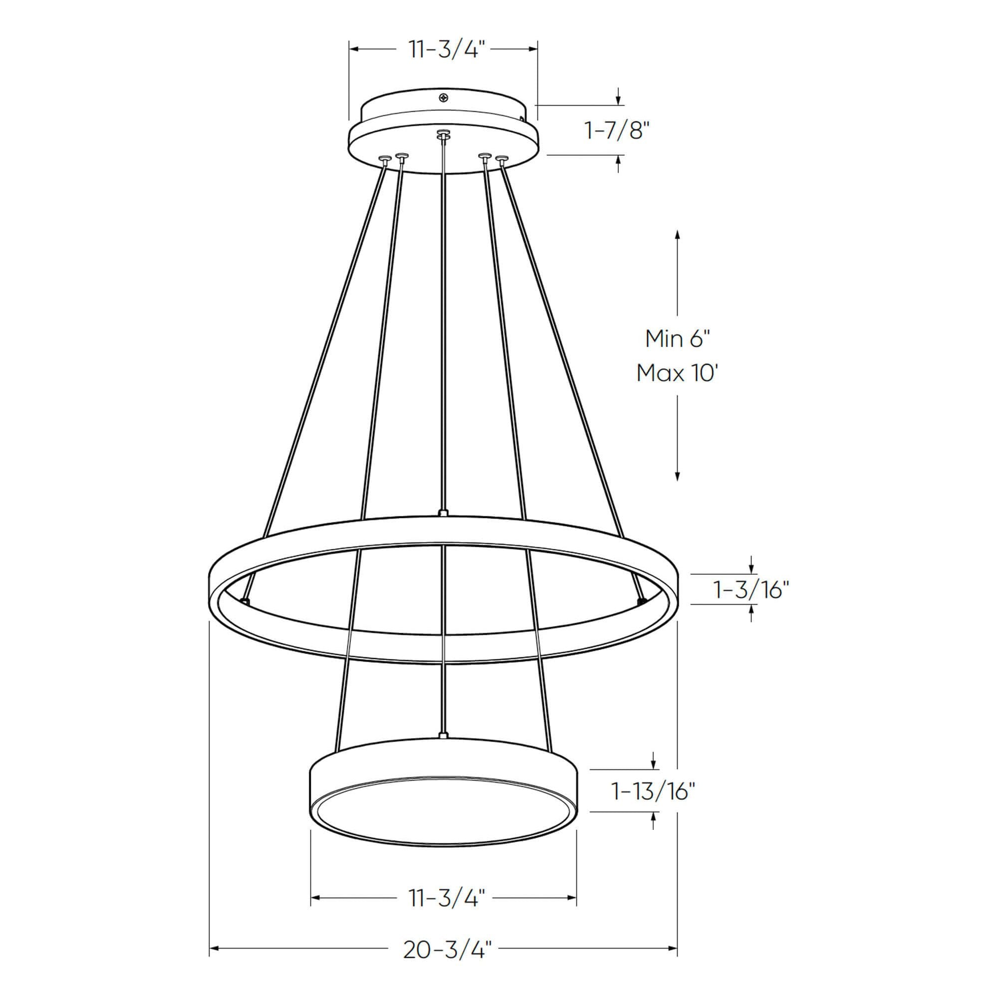 Drop Two-Tier 20" Pendant