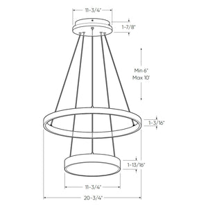 Drop Two-Tier 20" Pendant