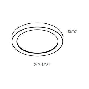 Prime 9" Plastic Flush Mount 5CCT