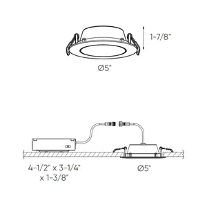 Fusion 5" CCT Round Gimbal Recessed Light