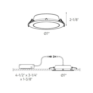 Fusion 7" CCT Round Gimbal Recessed Light