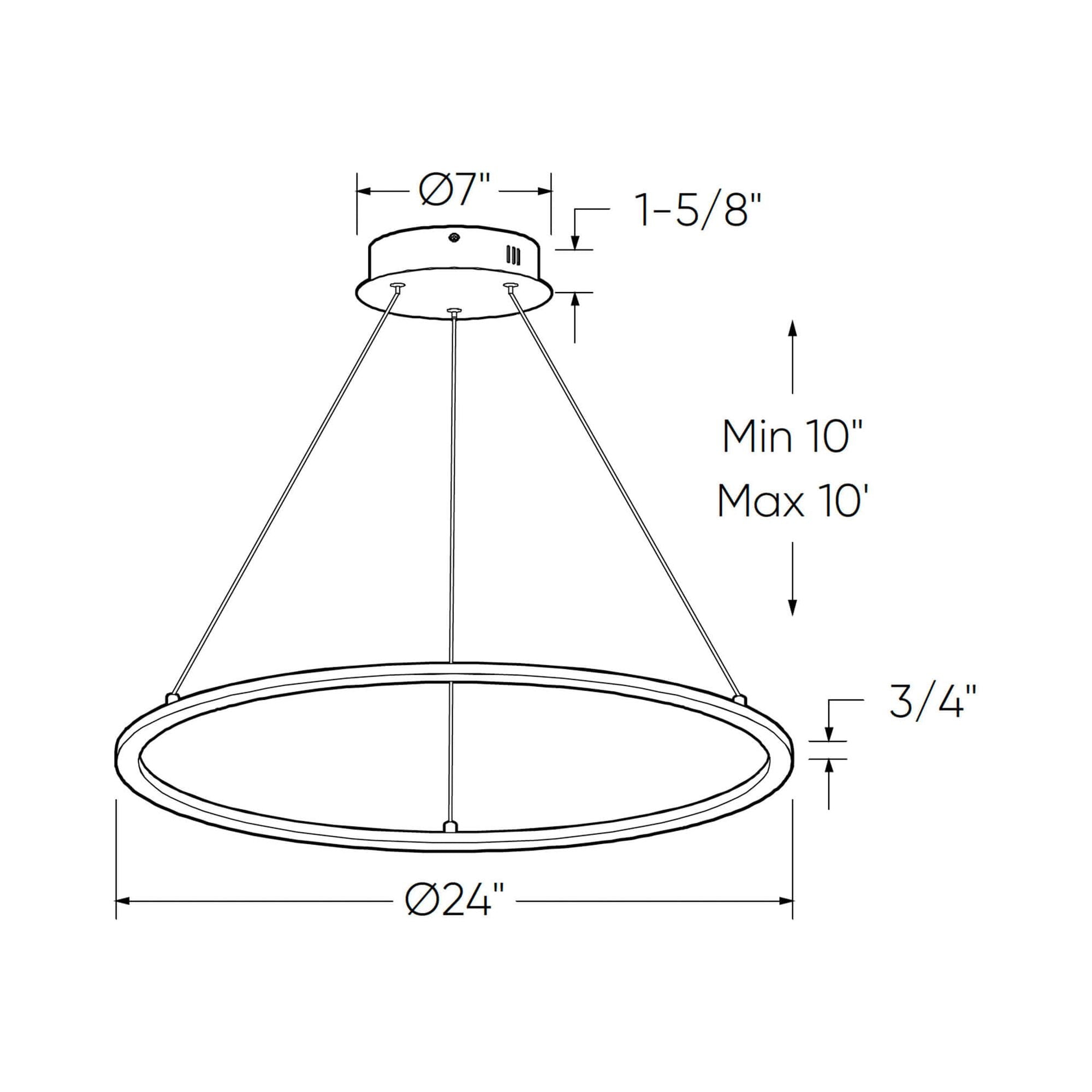 Circa 24" Circle Pendant 5CCT