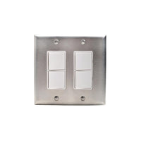 Dual Duplex Switch Weatherproof Surface Mount and Gang Box 20 Amp Per Pole