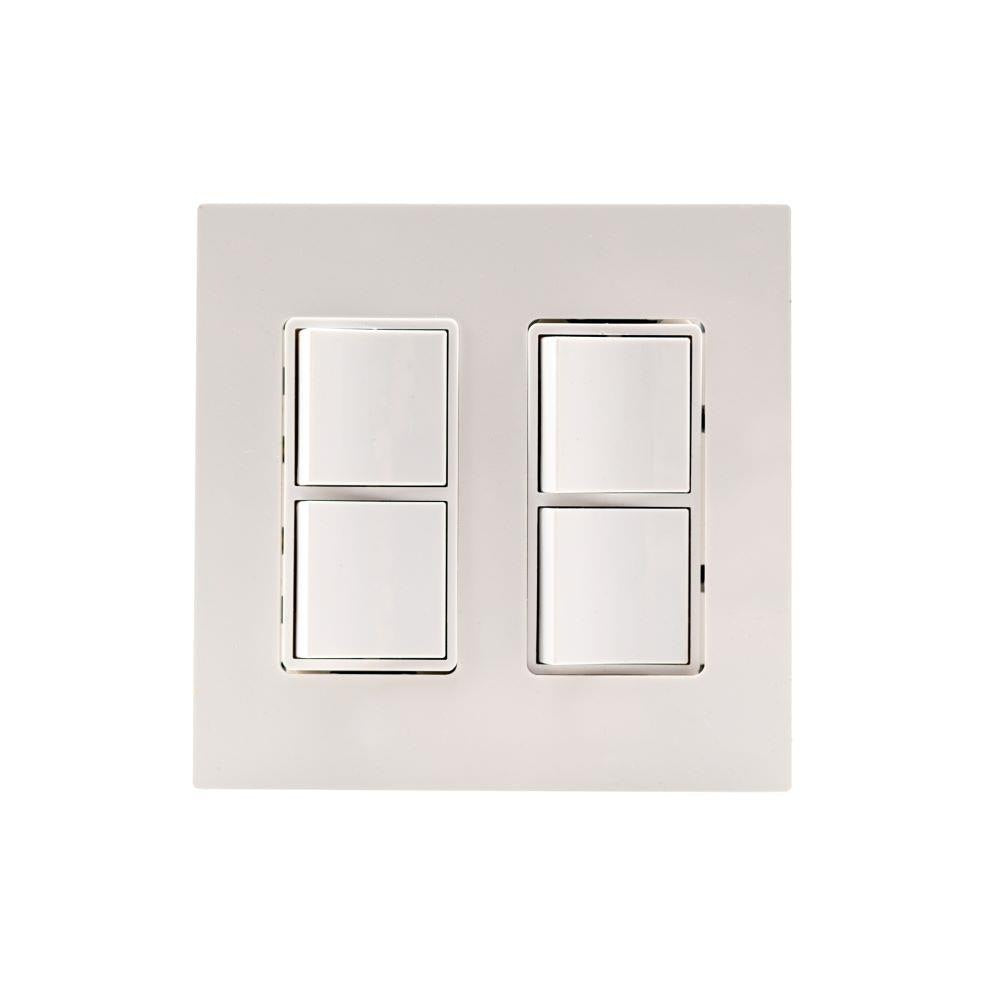 Dual Duplex Switch Wall Plate and Gang Box - 20 Amp Per Pole
