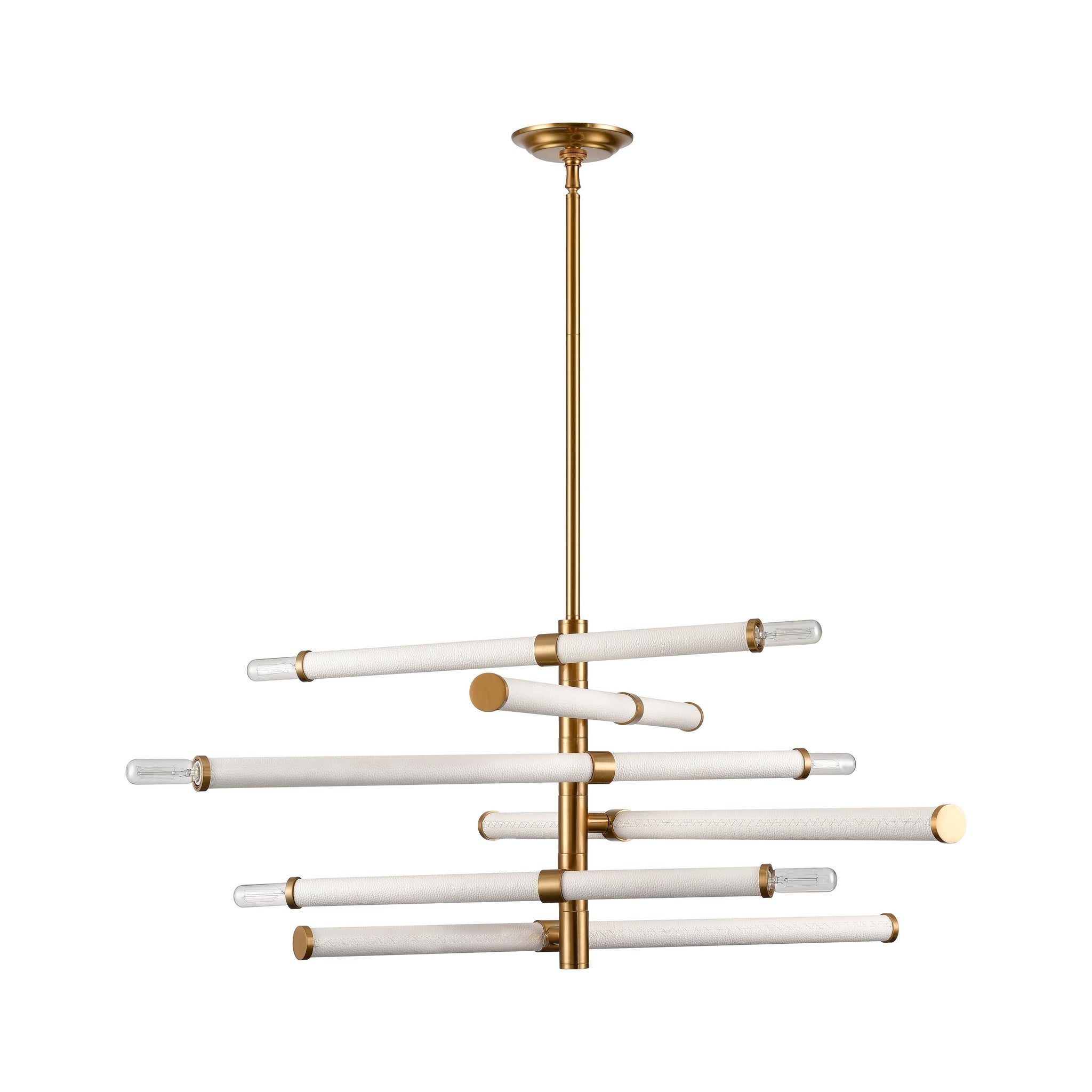 Crosspiece 39" Wide 6-Light Chandelier