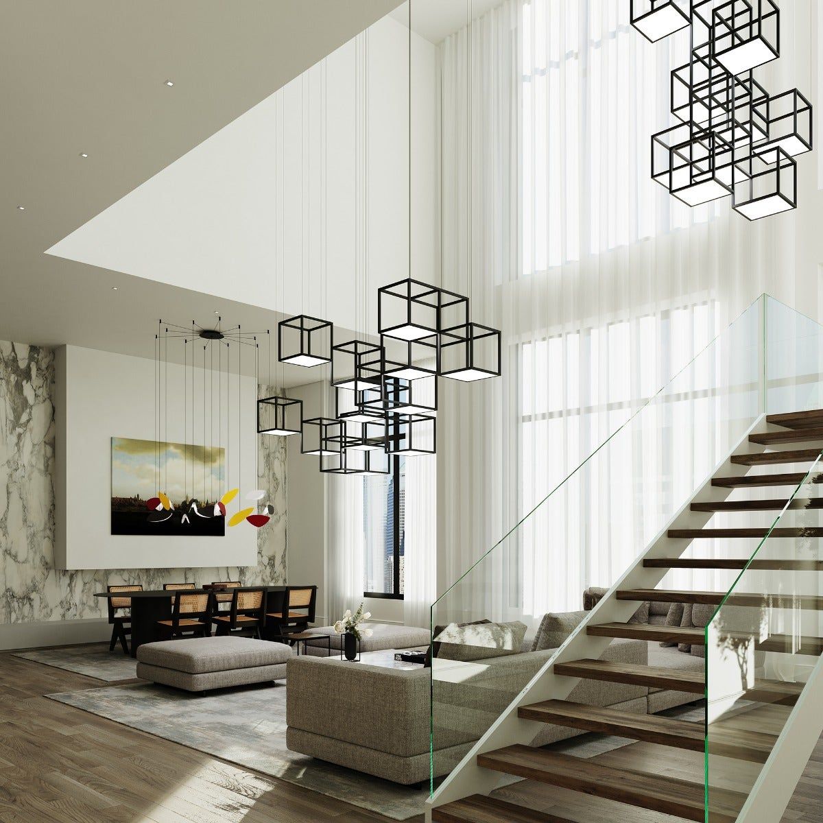 Cubix 12-Light LED Pendant