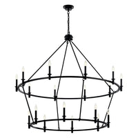 Carrick 54.25" 18-Light 2-Tier Chandelier