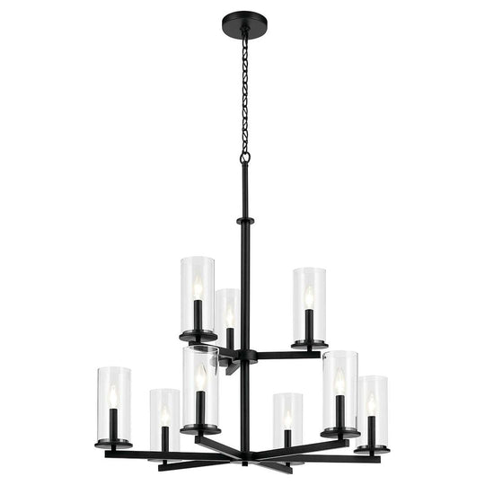 Crosby 32.5" 9-Light 2-Tier Chandelier