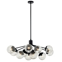 Silvarious 48" 12-Light Linear Convertible Chandelier