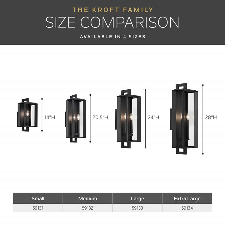 Kroft 14" 1-Light Outdoor Wall Light