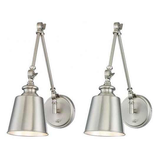 1-Light Adjustable Wall Sconce (Set of 2)