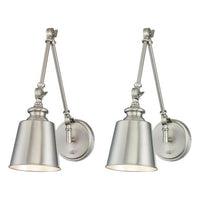 1-Light Adjustable Wall Sconce (Set of 2)