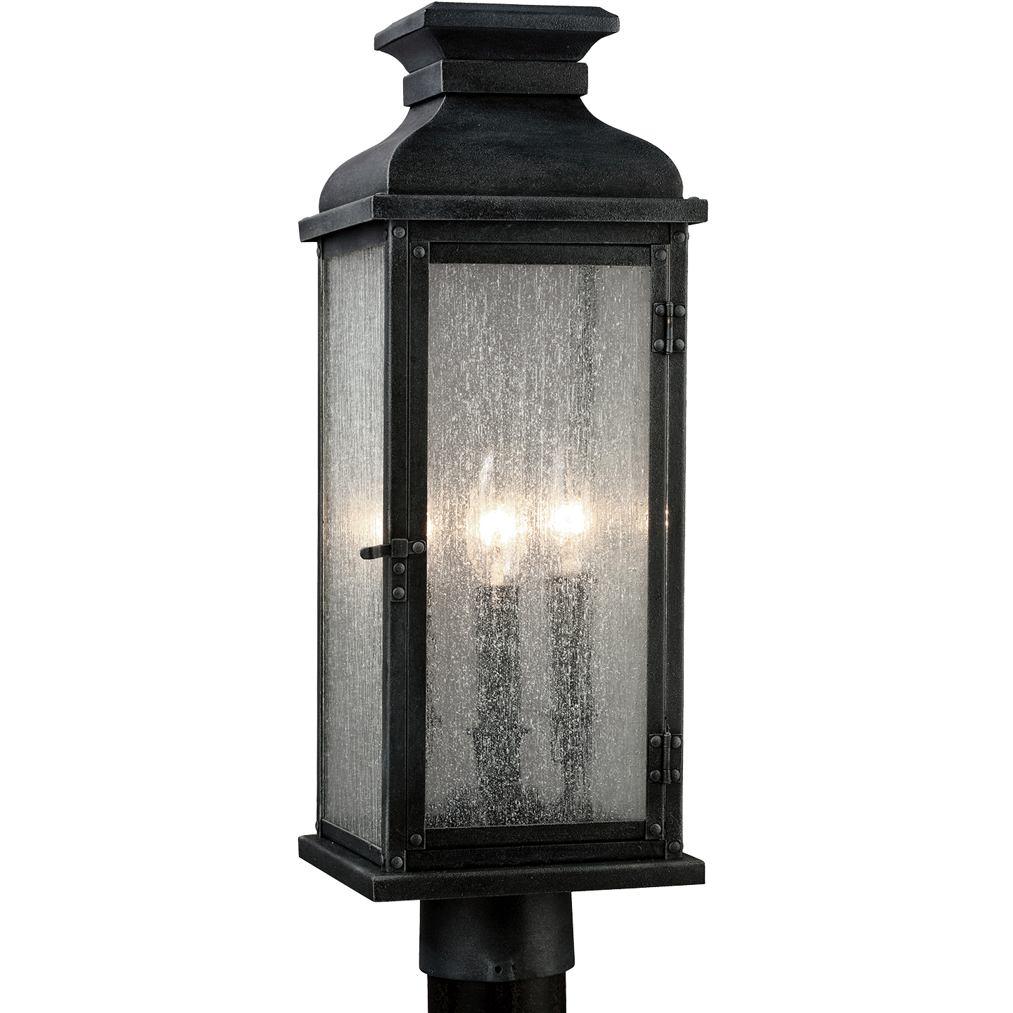Pediment 3-Light Outdoor Post Lantern