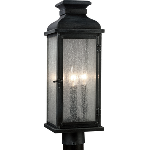 Pediment 3-Light Outdoor Post Lantern