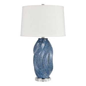 Blue Swell 28" High 1-Light Table Lamp