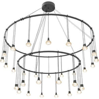 Suspenders 32"/48" Double Ring with Crystal Oval Luminaires