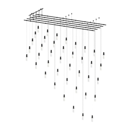 Suspenders 48" x 96" Parallels with Height Adjustable Etched Teardrop Luminaires