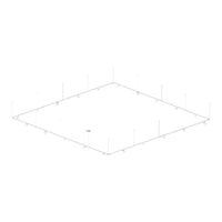 Suspenders 12' x 12' 1-Tier Path Square with Precise & Power Precise Smooth Cylinder Luminaires