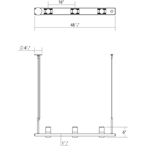 Intervals 4' Linear LED Pendant