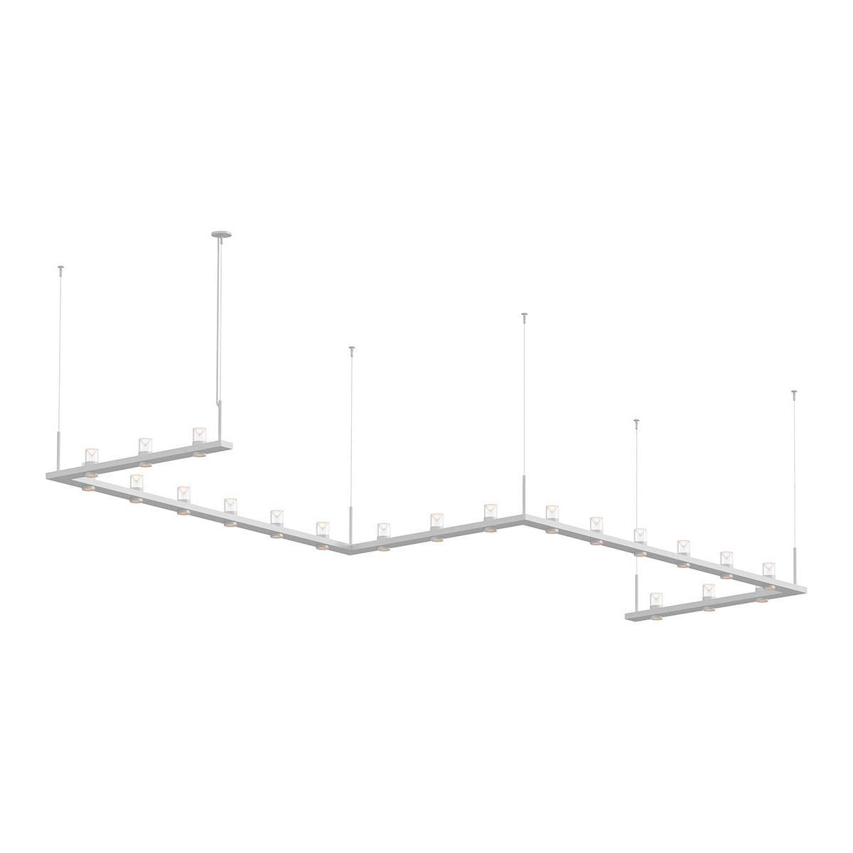 Intervals 4' x 16' Zig-Zag LED Pendant