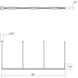 Ola Triple Linear LED Pendant