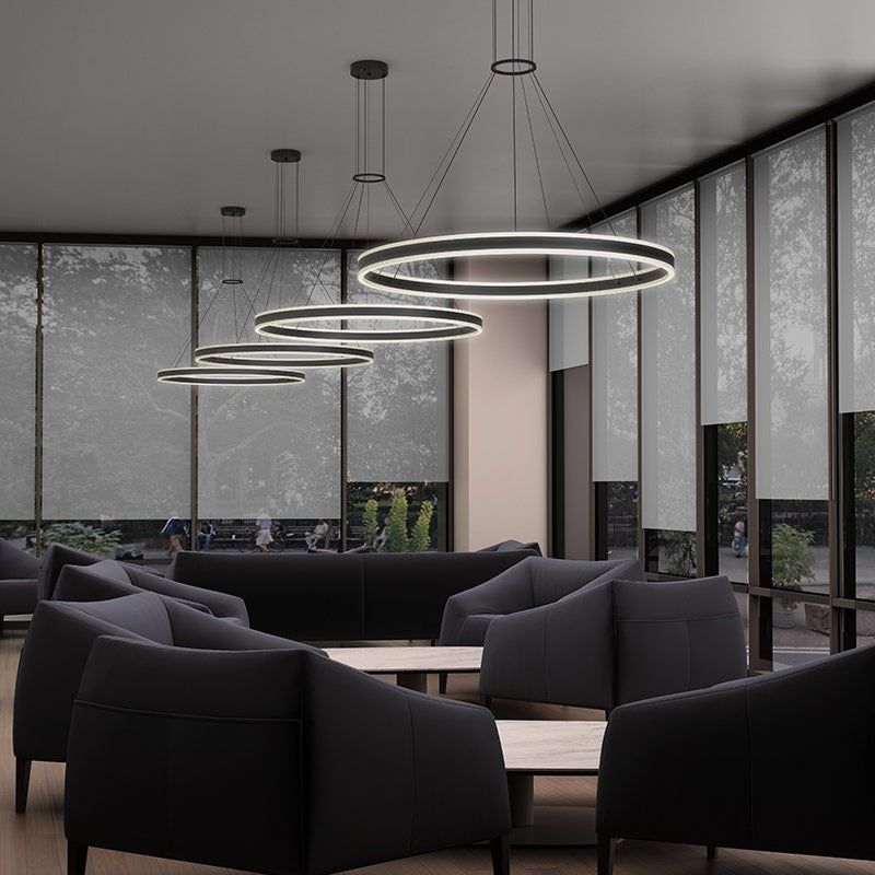 Double Corona 60" LED Ring Pendant