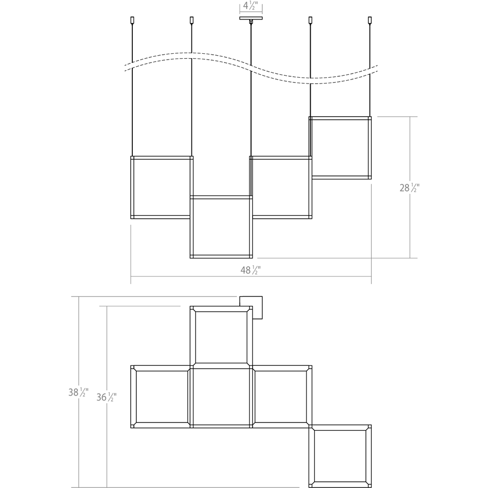 Cubix 4-Light LED Pendant