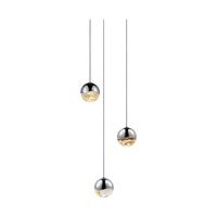 Grapes 3-Light Round Small LED Pendant
