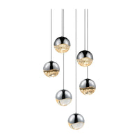 Grapes 6-Light Round Medium LED Pendant