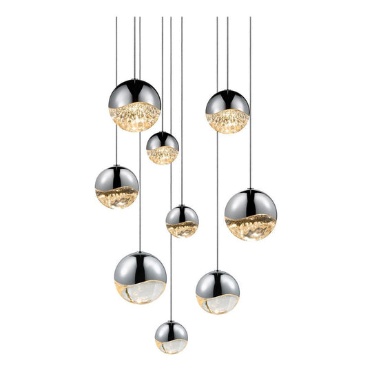 Grapes 9-Light Round Assorted LED Pendant