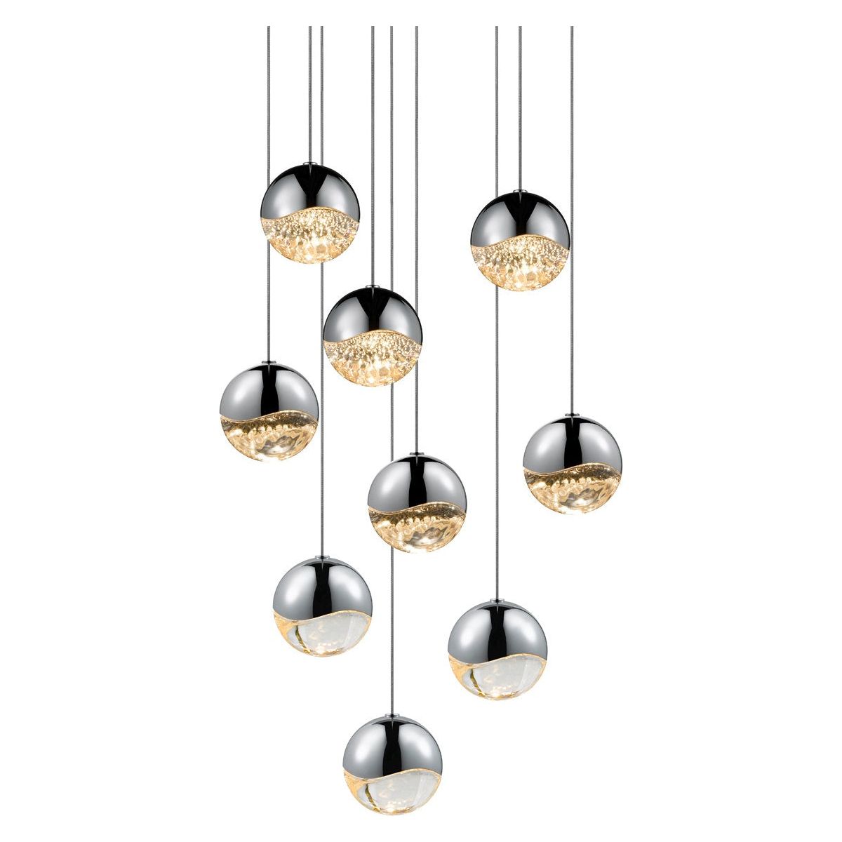 Grapes 9-Light Round Medium LED Pendant