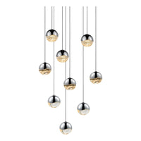 Grapes 9-Light Round Small LED Pendant