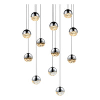 Grapes 12-Light Round Small LED Pendant