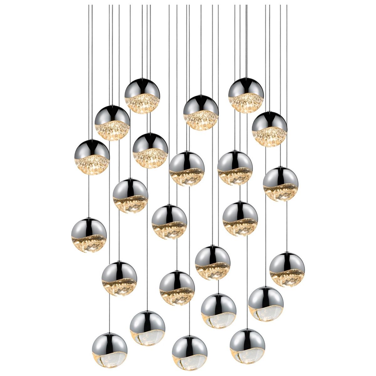 Grapes 24-Light Round Large LED Pendant