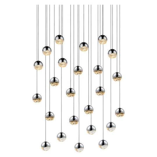 Grapes 24-Light Round Small LED Pendant